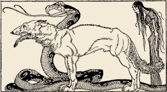 Depiction of Jörmungandr