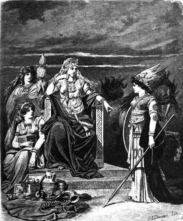 Depiction of Frigg