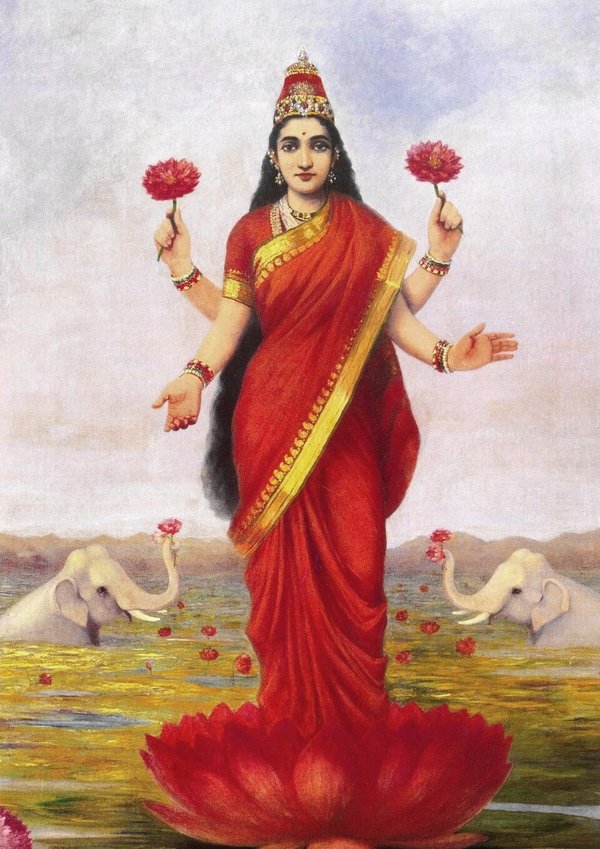 Depiction of Lakshmi