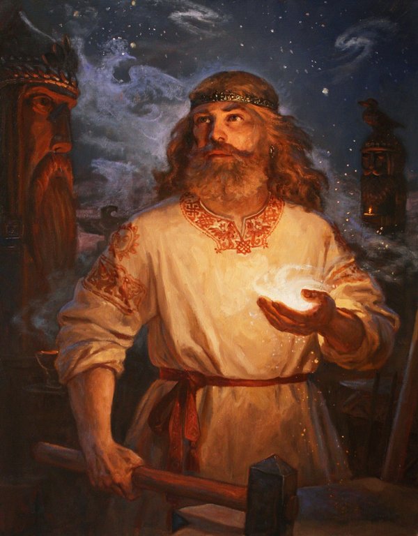 Depiction of Svarog