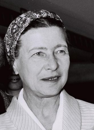 Depiction of Simone de Beauvoir