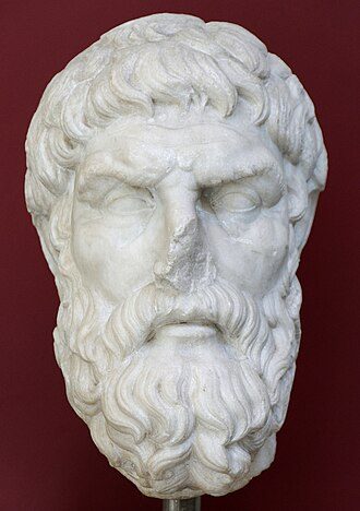 Depiction of Epicurus